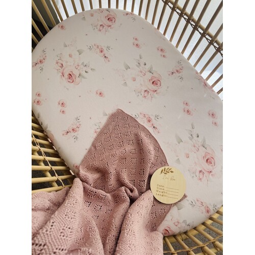 Mini & Me Diamond Knit Baby Blanket Blush - Clearance